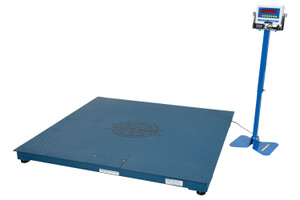 Vestil Steel Electronic Digital Floor Scale - 60 In. x 60 In. x 4-1/2 In. 10,000 lb - Blue