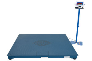 Vestil Steel Electronic Digital Floor Scale - 60 In. x 60 In. x 4-1/2 In. 10,000 lb - Blue