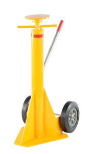 Vestil Steel Trailer Stabilizing Spin Top Jack - 26-5/8 In. x 17-5/8 In. x 39-1/2 In. 100,000 lb Static - Yellow