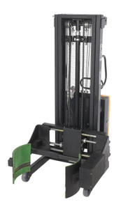 Vestil Steel Semi Electric Drum Gripper/Rotator Stacker Accepts - 16, 30, and 55 Gallon Steel Drums Black / - Yellow