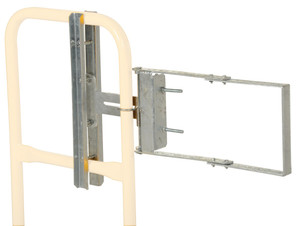 Vestil Galvanized Steel Self-Closing Gate - 16 In. to 26 In. Opening - Gray