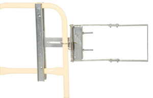 Vestil Galvanized Steel Self-Closing Gate - 16 In. to 26 In. Opening - Gray