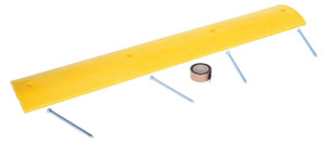 Vestil Plastic Speed Bump Asphalt Hardware - 72 In. x 12 In. x 2-1/4 In. - Yellow
