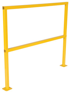 Vestil Steel Square Safety Handrail - 50-1/2 In. x 4 In. x 42 In. - Yellow
