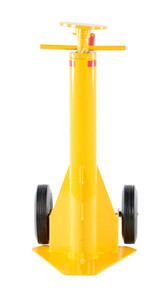 Vestil Steel Trailer Stabilizing Spin Top Jack - 26-7/8 In. x 17-5/8 In. x 39 In. 100,000 lb Static - Yellow