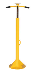 Vestil Steel Economy Stabilizing Jack with Flat Base - 16-11/16 In. x 16-11/16 In. x 44 In. 50,000 lb Static - Yellow