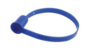 Vestil Polypropylene Security Seal - 8-1/8 In. x 5/8 In. x 7/8 In. Length - Blue