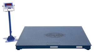 Vestil Steel Electronic Digital Floor Scale - 60 In. x 60 In. x 4-1/2 In. 5,000 lb - Blue
