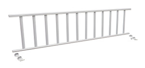 Vestil Steel Semi-Permanent Barrier Railing - 120 In. Length - White