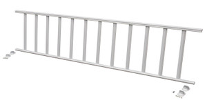 Vestil Steel Semi-Permanent Barrier Railing - 120 In. Length - White