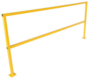 Vestil Steel Square Safety Handrail - 98-1/2 In. x 4 In. x 42 In. - Yellow