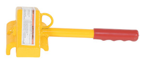 Vestil Steel Single Rail Chock - 7-1/2 In. Width - Yellow