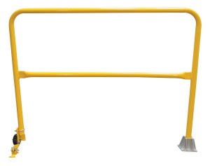 Vestil Steel Dock Safety Swing Gate - 5 Ft. Length - Yellow