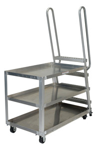 Vestil Aluminum High Duty Stock Picker Truck with Steel Ladder 56 In x 27-7/8 In x - 73-5/16 In 500 lb
