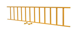 Vestil Steel Semi-Permanent Barrier Railing - 120 In. Length - Yellow