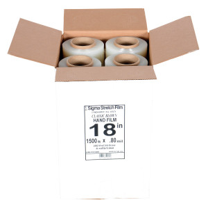 Vestil Clear Stretch Wrap Film For Hand Held Wrapper - 1,500 Feet