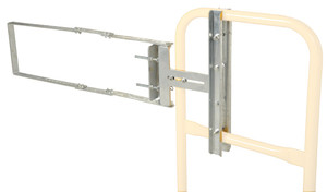 Vestil Galvanized Steel Self-Closing Gate - 24 In. to 40 In. Opening - Gray