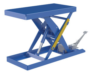 Vestil Steel Scissor Lift Table Foot Pump - 63-1/16 In. x 20-1/2 In. x 32 In. 1,000 lb - Blue