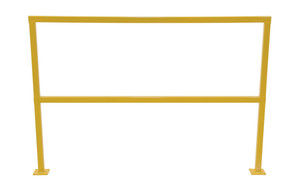 Vestil Steel Square Safety Handrail - 62-1/2 In. x 4 In. x 42 In. - Yellow