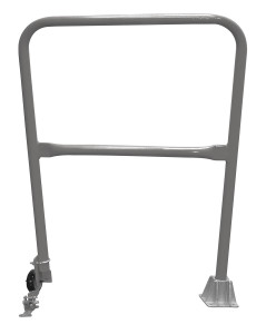 Vestil Steel Dock Safety Swing Gate - 3 Ft. Length - Gray Semi Gloss