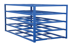 Vestil Steel Horizontal Sheet Rack - 5 Shelves 102-3/4 In. x 54-1/2 In. x 48 In. 2,000 lb Per Shelf - Blue