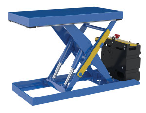 Vestil Steel Scissor Lift Table DC Power - 51-9/16 In. x 20-1/2 In. x 32 In. 2,000 lb - Blue