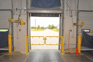 Vestil Steel Swivel Dock Gate Pair for - 8 Ft. Door - Yellow