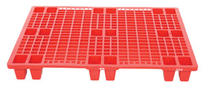 Vestil High Density Polyethylene Nestable Skid - 39-13/16 In. x 47-13/16 In. x 5-1/8 In. 3,300 lb - Red