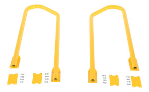 Vestil Steel Retro Fit Handrail Kit For - 2 Step Poly Step Stool Models - Yellow