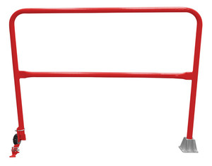Vestil Steel Dock Safety Swing Gate - 5 Ft. Length - Red