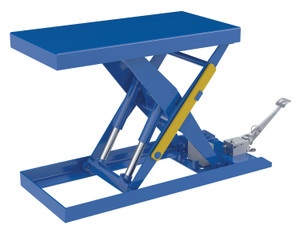 Vestil Steel Scissor Lift Table Foot Pump - 63-1/16 In. x 20-1/2 In. x 32 In. 2,000 lb - Blue