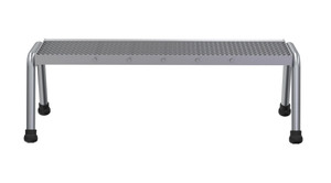 Vestil Aluminum 1 Step Wide Stand - 500 lb - Silver