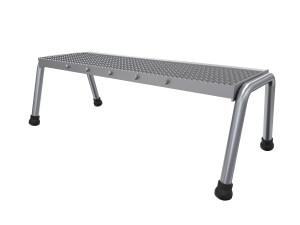 Vestil Aluminum 1 Step Wide Stand - 500 lb - Silver