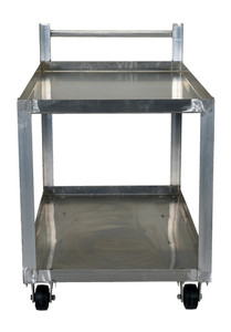 Vestil Aluminum Service Cart - 2 Shelves 50-1/4 In. x 27-7/8 In. x 40-5/8 In. 660 lb - Silver