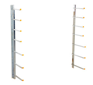 Vestil Steel Wall Mounted Material Rack - 18-5/16 In. x 2-3/16 In. x 60 In. 1,000 lb - Silver