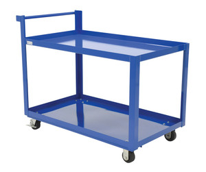 Vestil Steel Service Cart with - 2 Shelves 50-1/4 In. x 27-7/8 In. x 40-1/2 In. 1,000 lb - Blue