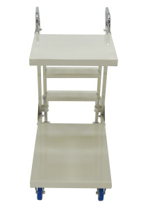 Vestil Steel Cantilever Stock Picker Truck - 41-3/8 In. x 20-1/2 In. x 40-7/8 In. 440 lb - White
