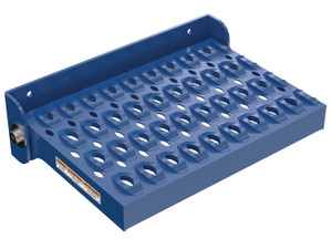 Vestil Steel Serrated Fold Up Step Manual - 10-5/16 In. x 15-17/32 In. x 4 In. 350 lb - Blue