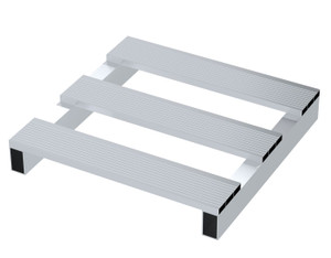 Vestil Aluminum Half Skid - 23-7/8 In. x 24 In. x 3-3/4 In. 4,000 lb - Silver