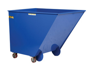 Vestil Steel Portable Dump Truck - 2/3 Cubic Yard 18 Cubic Feet 1,000 lb - Blue
