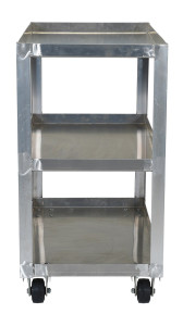 Vestil Aluminum Service Cart - 3 Shelves 35-7/8 In. x 21-15/16 In. x 41-3/4 In. 660 lb - Silver