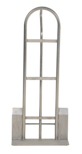 Vestil Stainless Steel Heavy Duty P-Handle Truck with Hard Rubber Wheels - 600 lb - Silver