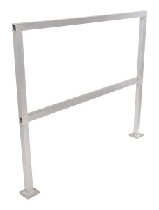 Vestil Aluminum Safety Handrail - 50-1/2 In. x 4 In. x 42 In. - Silver