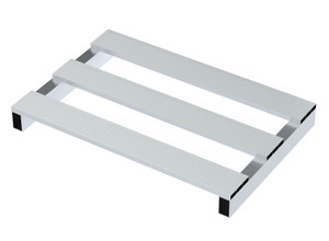 Vestil Aluminum Half Skid - 24 In. x 35-7/8 In. x 3-3/4 In. 4,000 lb - Silver