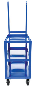 Vestil Steel High Duty Cart with Rubber On Steel Casters - 56-1/8 In. x 21-7/8 In. x 75-7/16 In. 1,000 lb - Blue