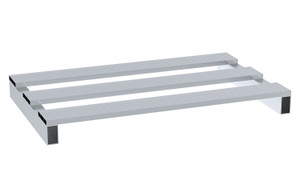Vestil Aluminum Half Skid - 24 In. x 39-7/8 In. x 3-3/4 In. 4,000 lb - Silver