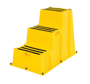 Vestil Polyethylene Nestable - 3 Step 500 lb - Yellow
