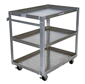 Vestil Aluminum Service Cart - 3 Shelves 42-5/16 In. x 27-15/16 In. x 41-3/4 In. 660 lb - Silver