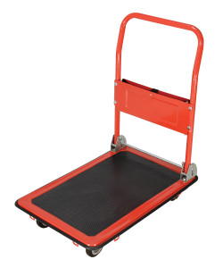 Vestil Steel Folding Handle Platform Truck - 29 In. x 19 In. x 10 In. 330 lb - Red