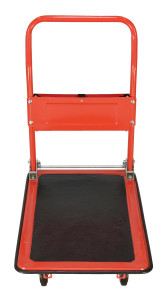 Vestil Steel Folding Handle Platform Truck - 29 In. x 19 In. x 10 In. 330 lb - Red